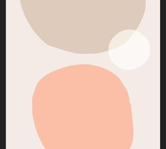 Cuadro Simple shapes in soft tones 1