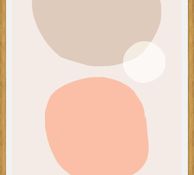 Cuadro Simple shapes in soft tones 1