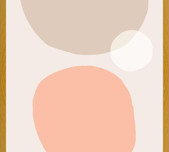 Cuadro Simple shapes in soft tones 1
