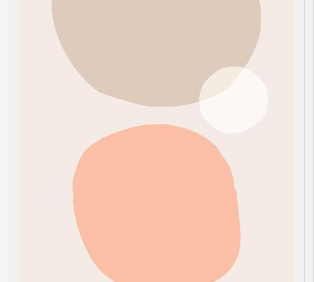 Cuadro Simple shapes in soft tones 1