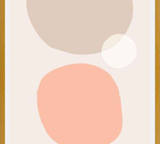 Cuadro Simple shapes in soft tones 1