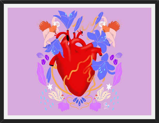 Cuadro Corazón Florido