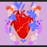 Cuadro Corazón Florido