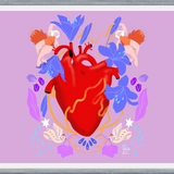 Cuadro Corazón Florido