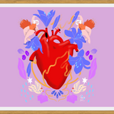 Cuadro Corazón Florido