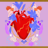 Cuadro Corazón Florido