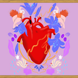 Cuadro Corazón Florido