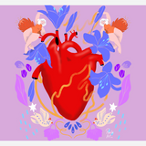 Cuadro Corazón Florido