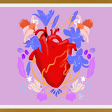 Cuadro Corazón Florido
