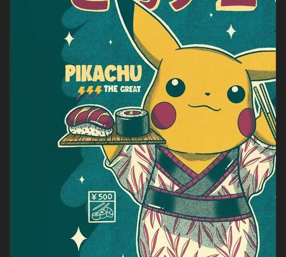 Cuadro Pikachu Sushi