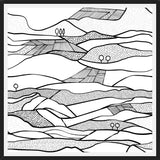 Cuadro Monegros, Paisaje en blanco y negro