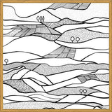 Cuadro Monegros, Paisaje en blanco y negro