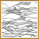 Cuadro Monegros, Paisaje en blanco y negro
