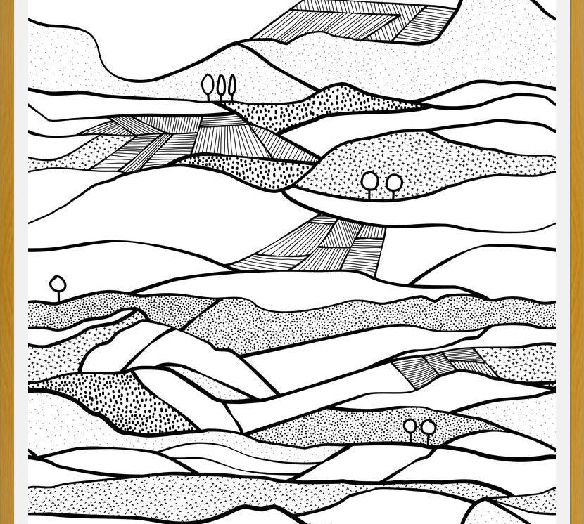 Cuadro Monegros, Paisaje en blanco y negro