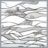 Cuadro Monegros, Paisaje en blanco y negro