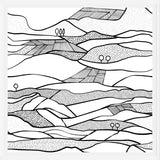 Cuadro Monegros, Paisaje en blanco y negro