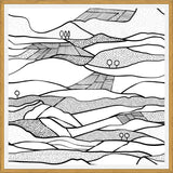 Cuadro Monegros, Paisaje en blanco y negro