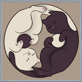 Cuadro Gatos Ying Yang