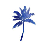 Canvas Blue Palm Tree III