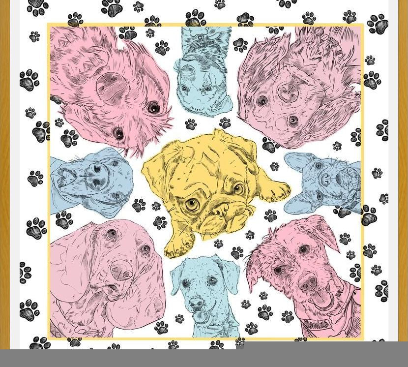 Cuadro Diseño Perros PopArt