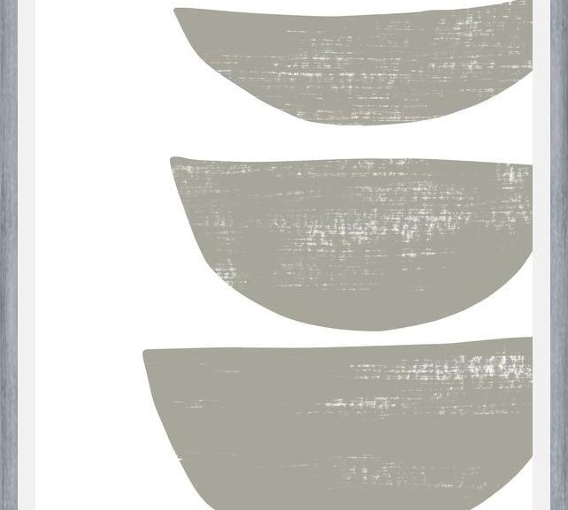 Cuadro Gray scratched shape