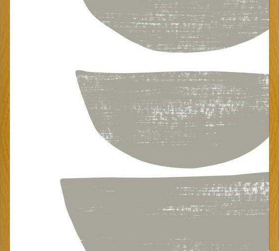 Cuadro Gray scratched shape