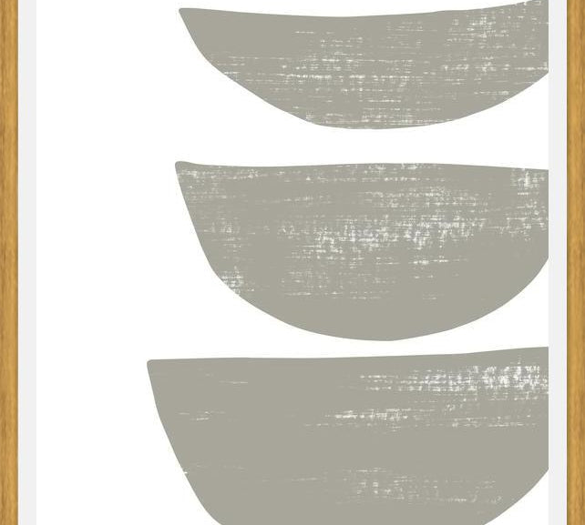 Cuadro Gray scratched shape