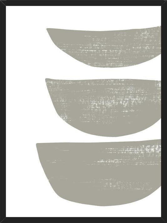 Cuadro Gray scratched shape