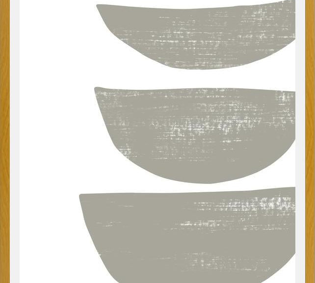 Cuadro Gray scratched shape