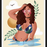Cuadro Mujer en la Playa 3