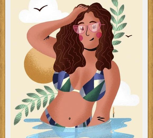 Cuadro Mujer en la Playa 3