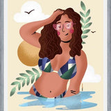 Cuadro Mujer en la Playa 3