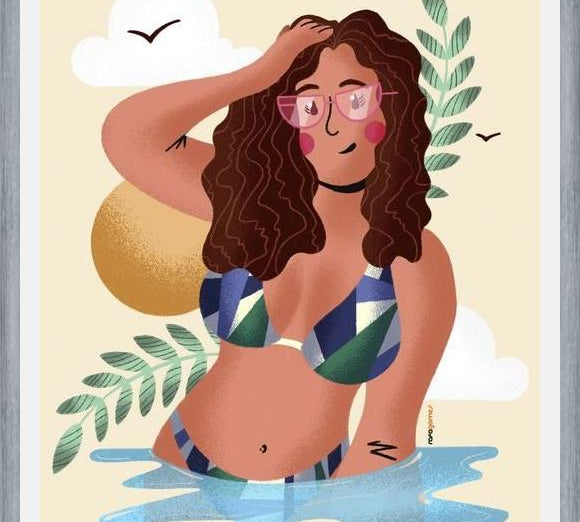 Cuadro Mujer en la Playa 3