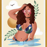 Cuadro Mujer en la Playa 3