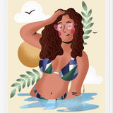 Cuadro Mujer en la Playa 3