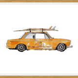 Cuadro Old Yellow BMW 2002 surf car