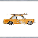 Cuadro Old Yellow BMW 2002 surf car