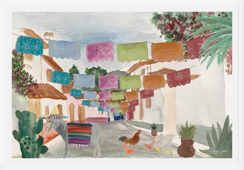 Cuadro Mural Pueblo Mexicano