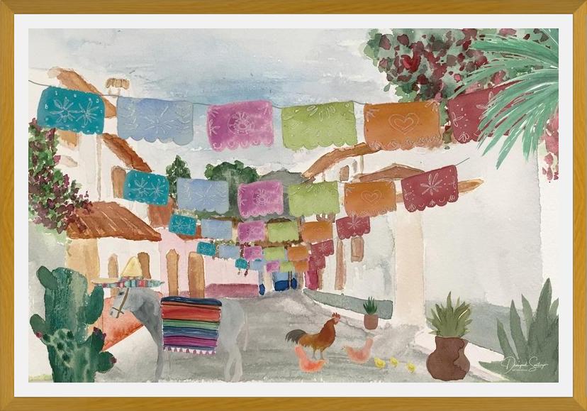 Cuadro Mural Pueblo Mexicano