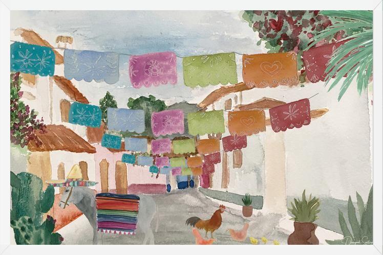 Cuadro Mural Pueblo Mexicano