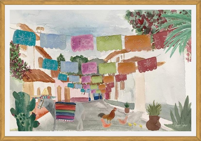 Cuadro Mural Pueblo Mexicano