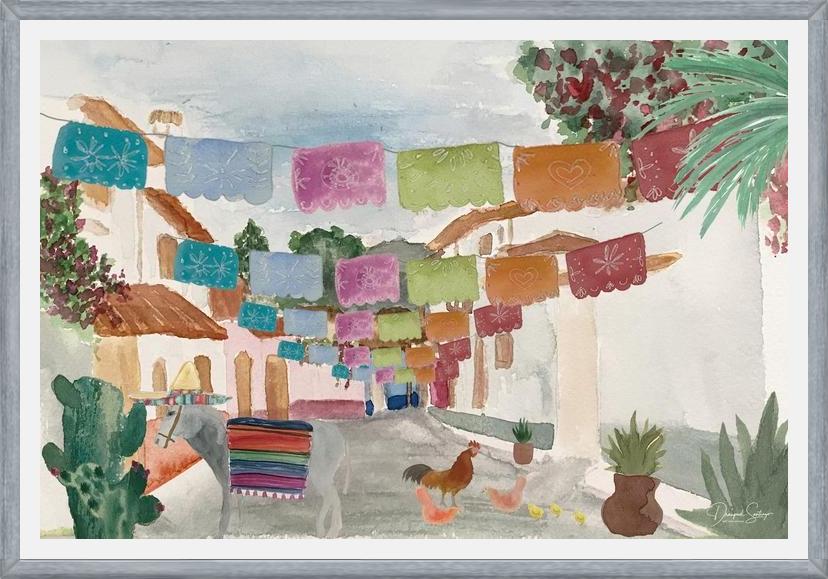 Cuadro Mural Pueblo Mexicano