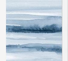 Cuadro Watercolor strokes in shades of blue