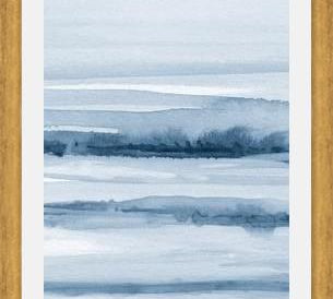 Cuadro Watercolor strokes in shades of blue