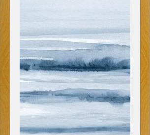 Cuadro Watercolor strokes in shades of blue