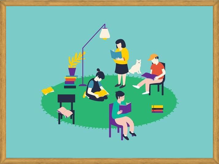 Cuadro Amor por los libros