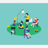 Cuadro Amor por los libros