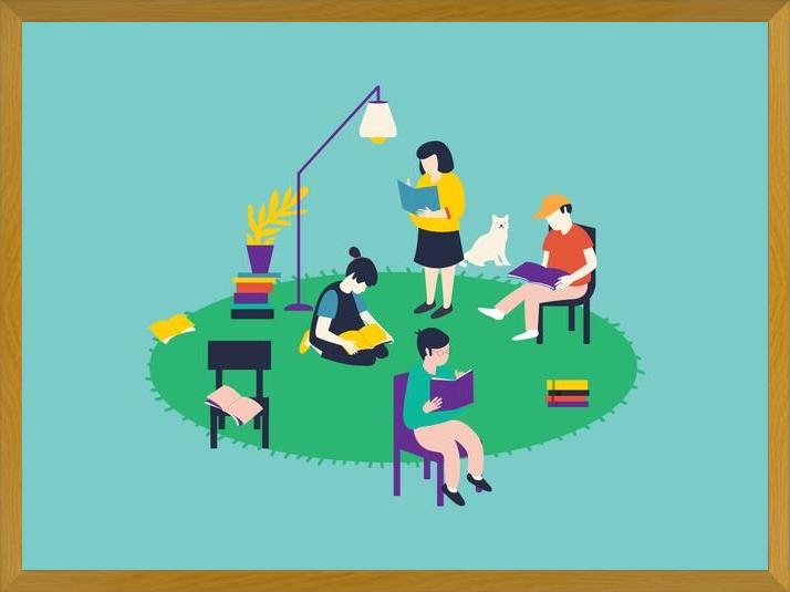 Cuadro Amor por los libros