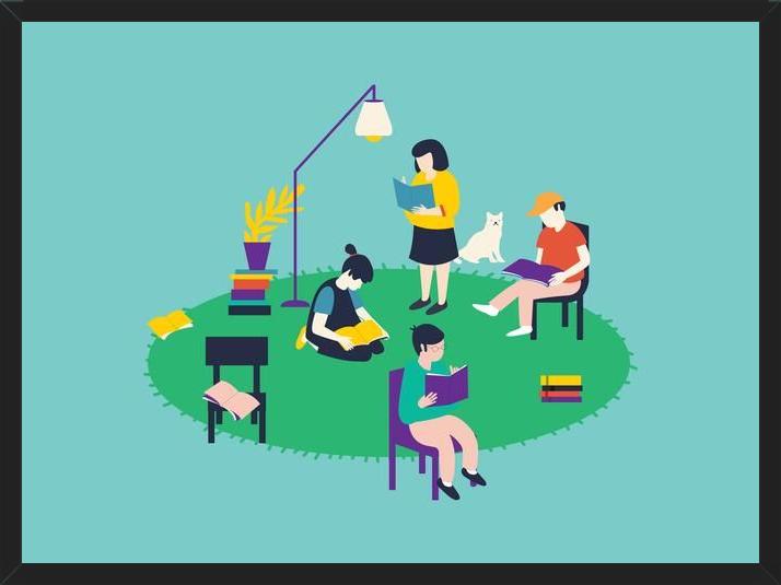 Cuadro Amor por los libros
