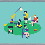 Cuadro Amor por los libros
